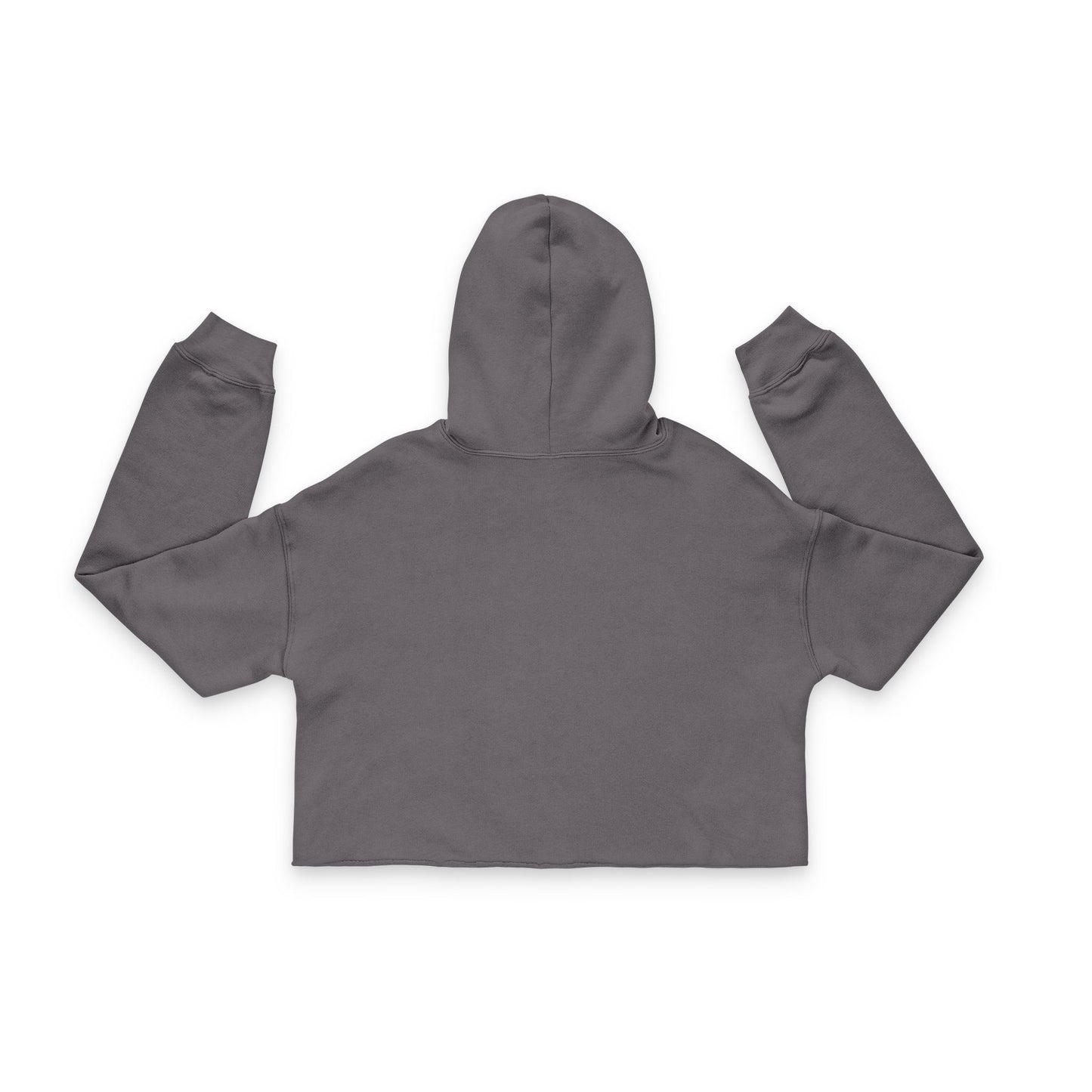 Cropped Hoodie — Subtle Monochrome Geometric Logo for Women's Streetwear