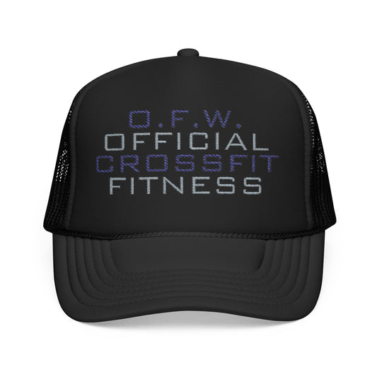 Embroidered Official CrossFit Fitness Foam Trucker Hat - O.F.W. Retro Athletic Cap