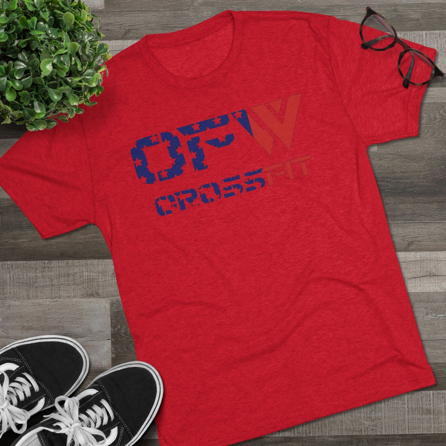 OFW CrossFit Patriotic Tee — American Flag Workout Shirt