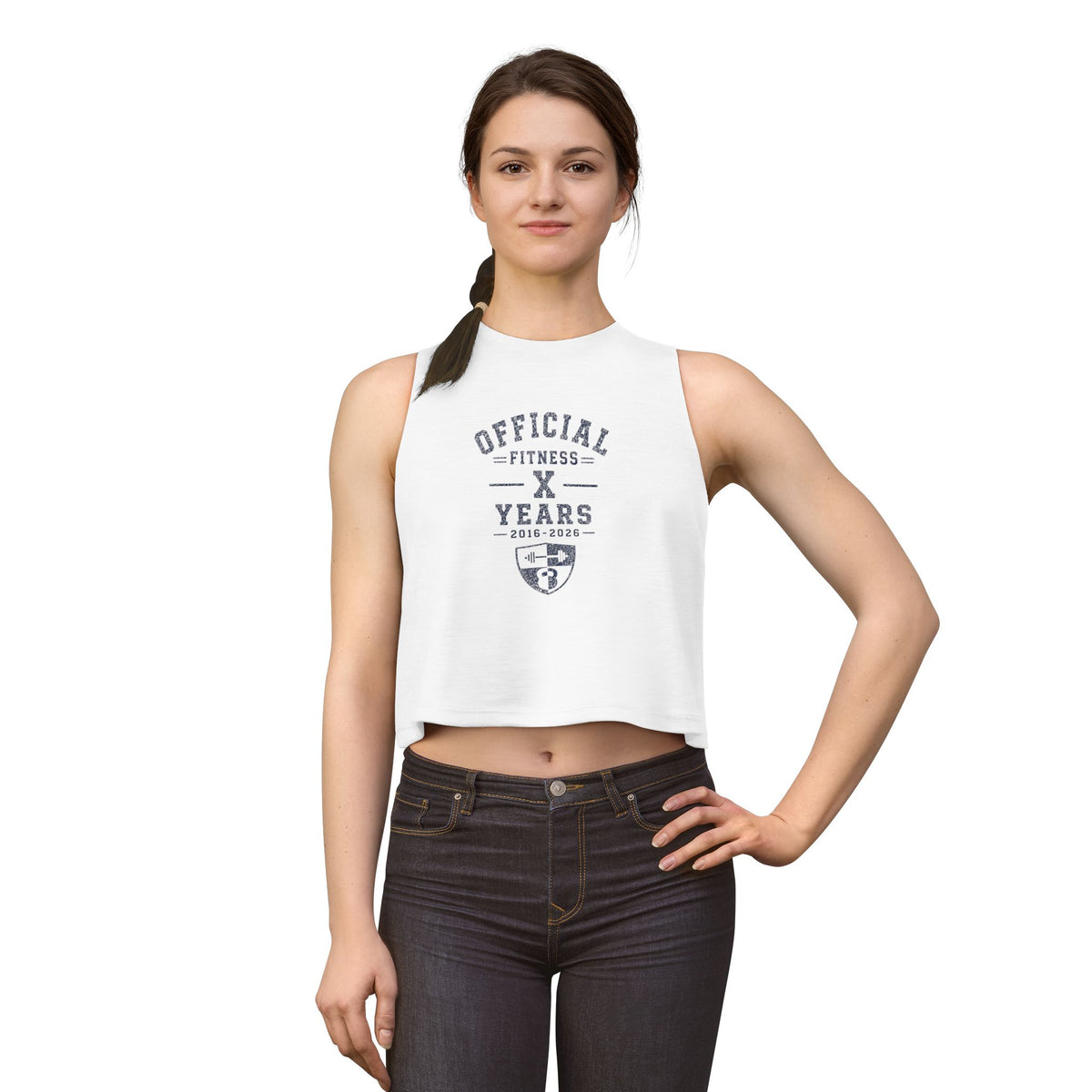 Official Fitness X Years Women's Crop Top – Anniversary Workout Tank