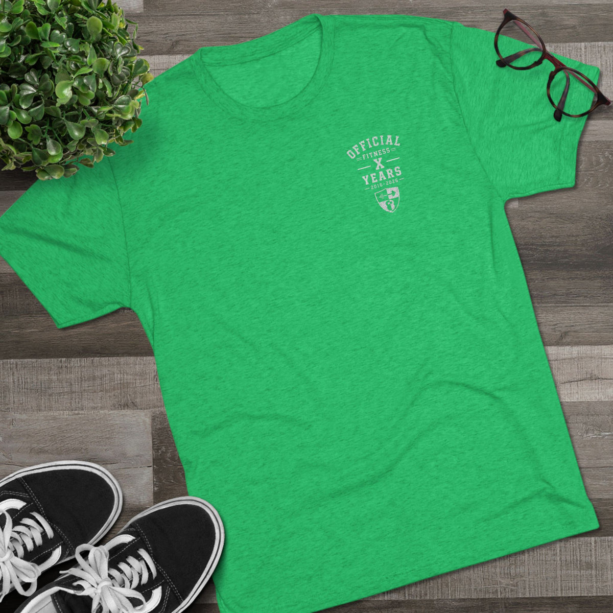 Crew Tee - 'Official' Ten Year Anniversary Vintage Shield Logo Chest Pocket T-Shirt