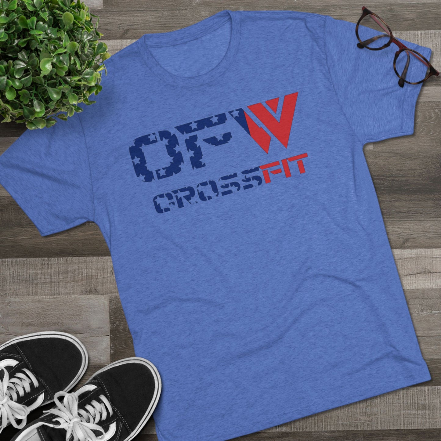 OFW CrossFit Patriotic Tee — American Flag Workout Shirt