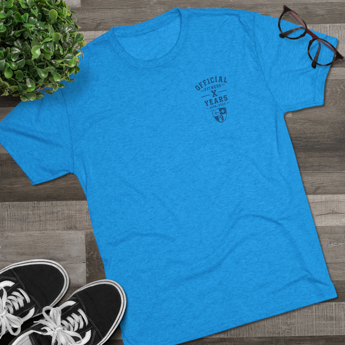 Crew Tee — 'Official' Ten Year Anniversary Vintage Shield Logo Chest Pocket T‑Shirt