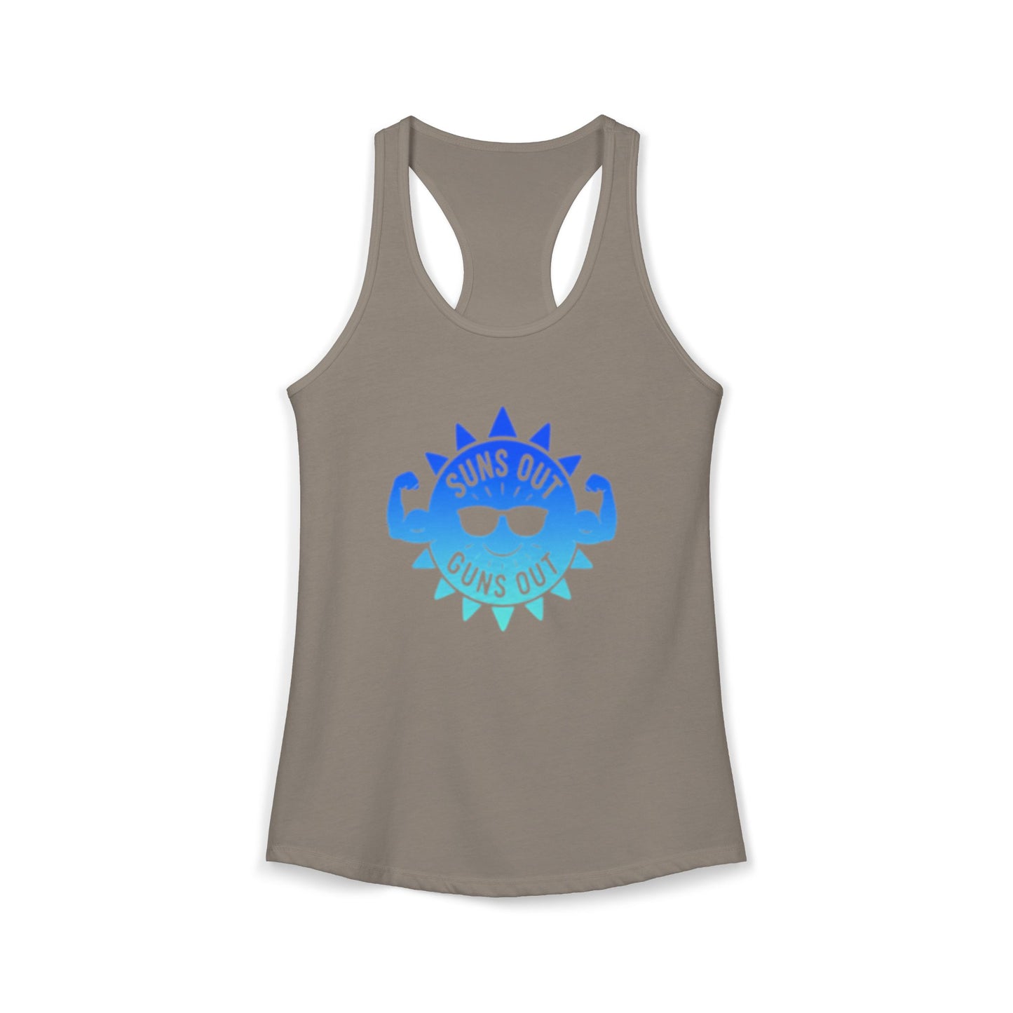 Suns Out Guns Out - Women's Ideal Racerback Tank
