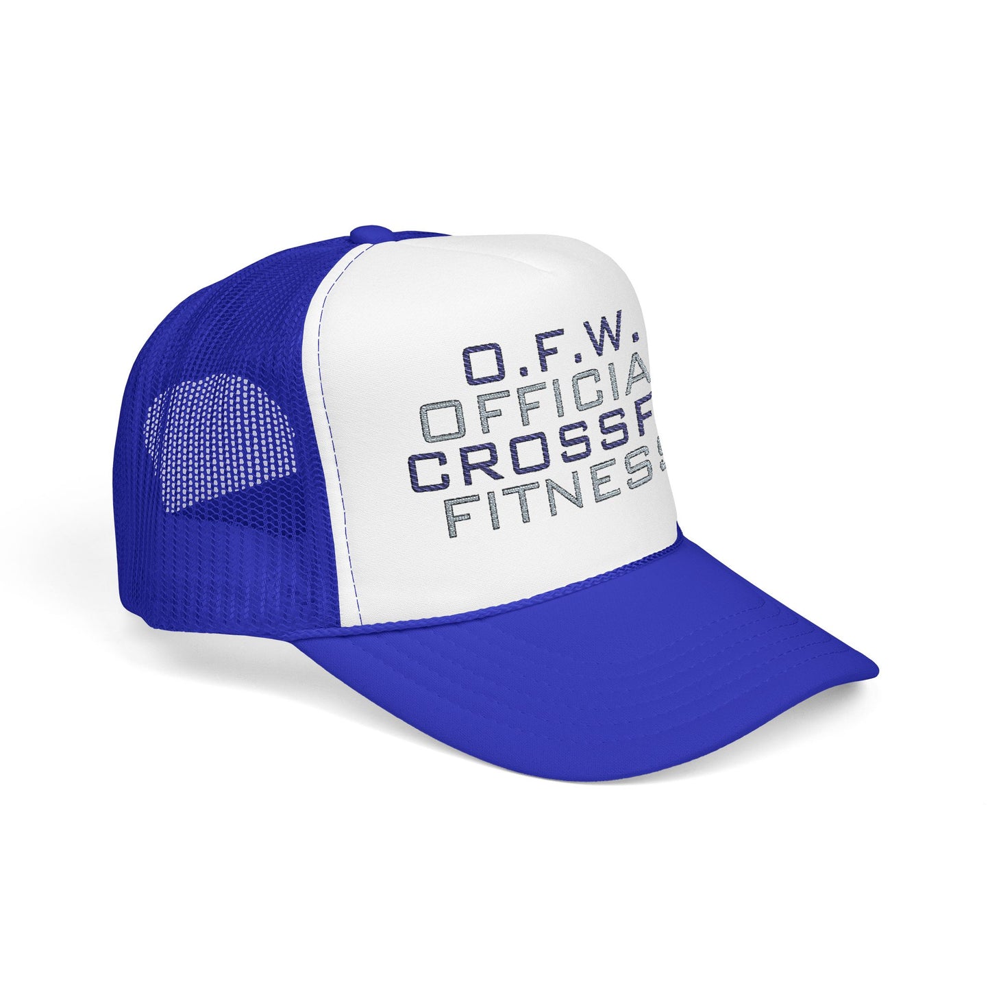 Embroidered Official CrossFit Fitness Foam Trucker Hat - O.F.W. Retro Athletic Cap