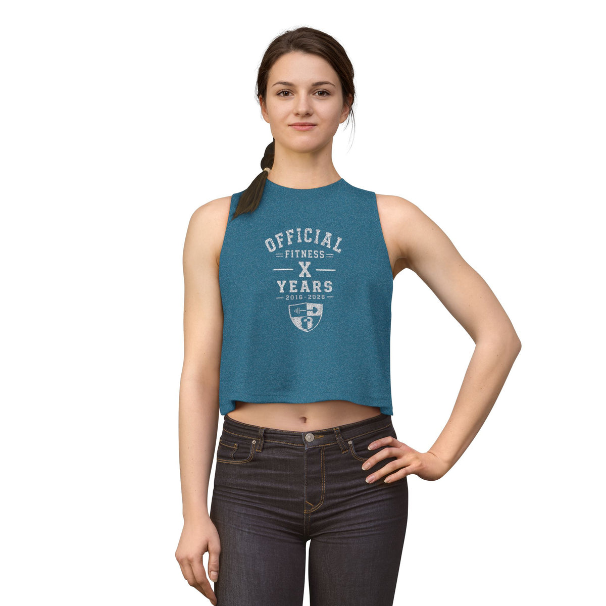 Official Fitness X Years Women's Crop Top — Vintage Athletic Champion Tank