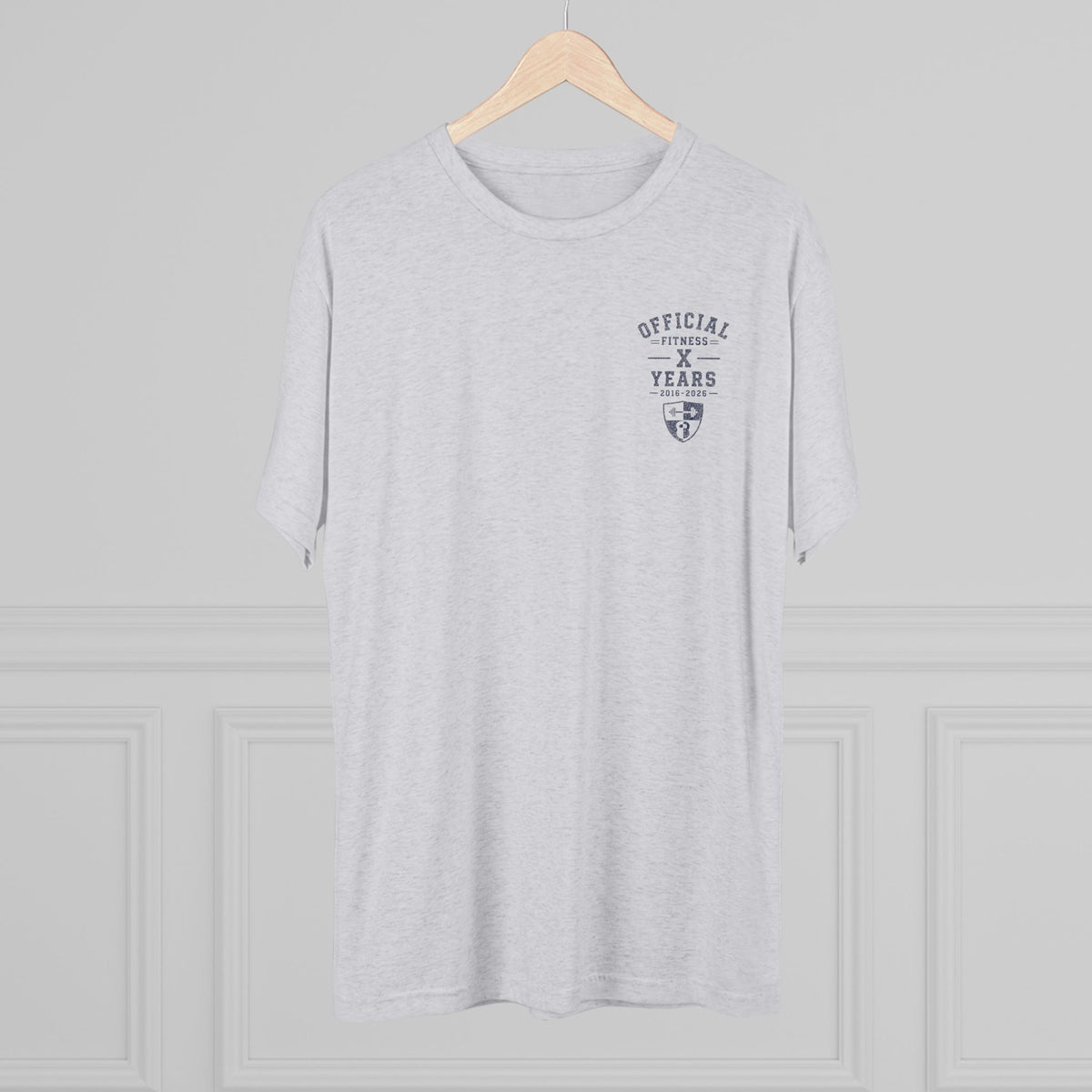 Crew Tee — 'Official' Ten Year Anniversary Vintage Shield Logo Chest Pocket T‑Shirt
