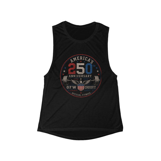 Women's Muscle Tank - 'America's 250th Anniversary of CrossFit' Patriotic Fitness Tank