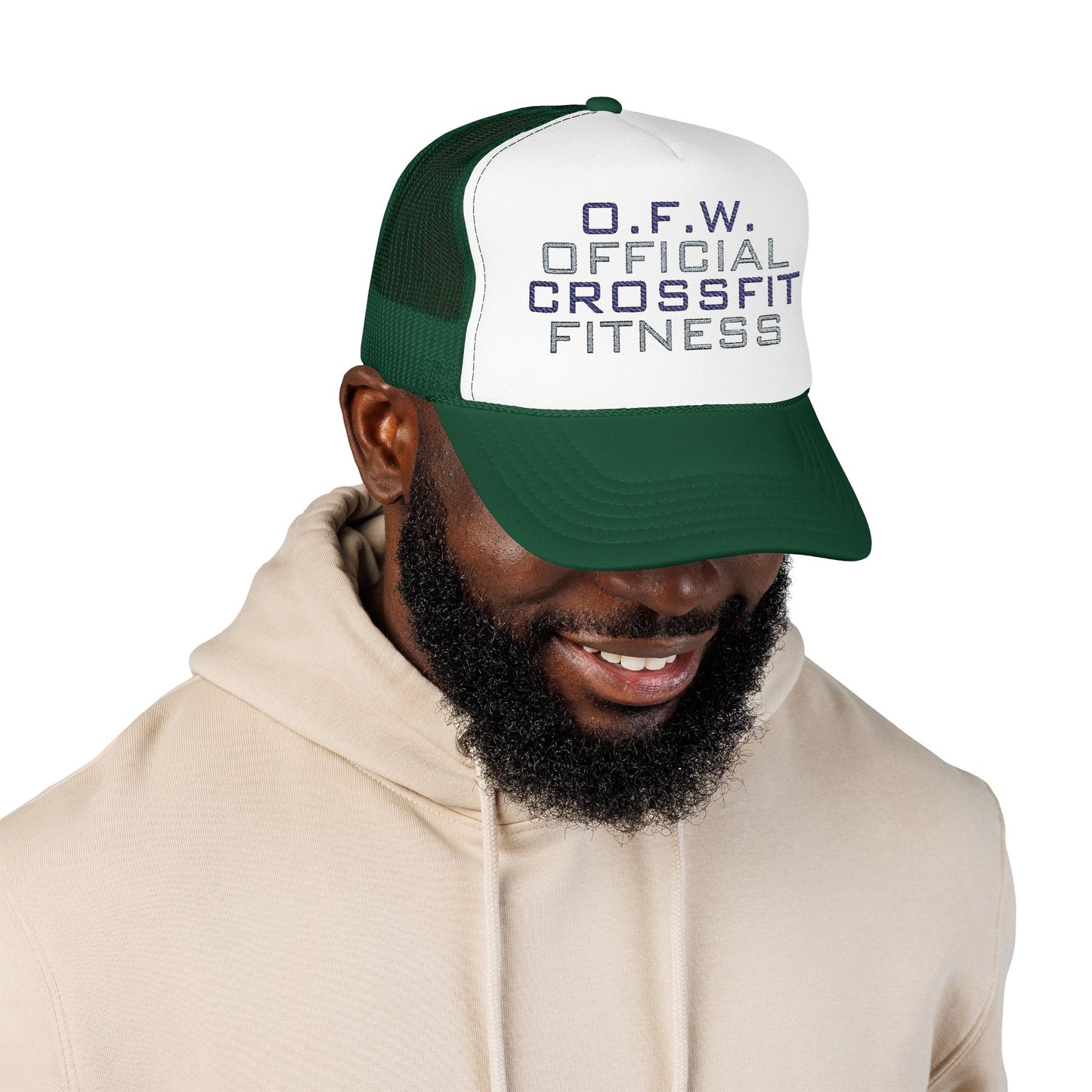 Embroidered Official CrossFit Fitness Foam Trucker Hat - O.F.W. Retro Athletic Cap