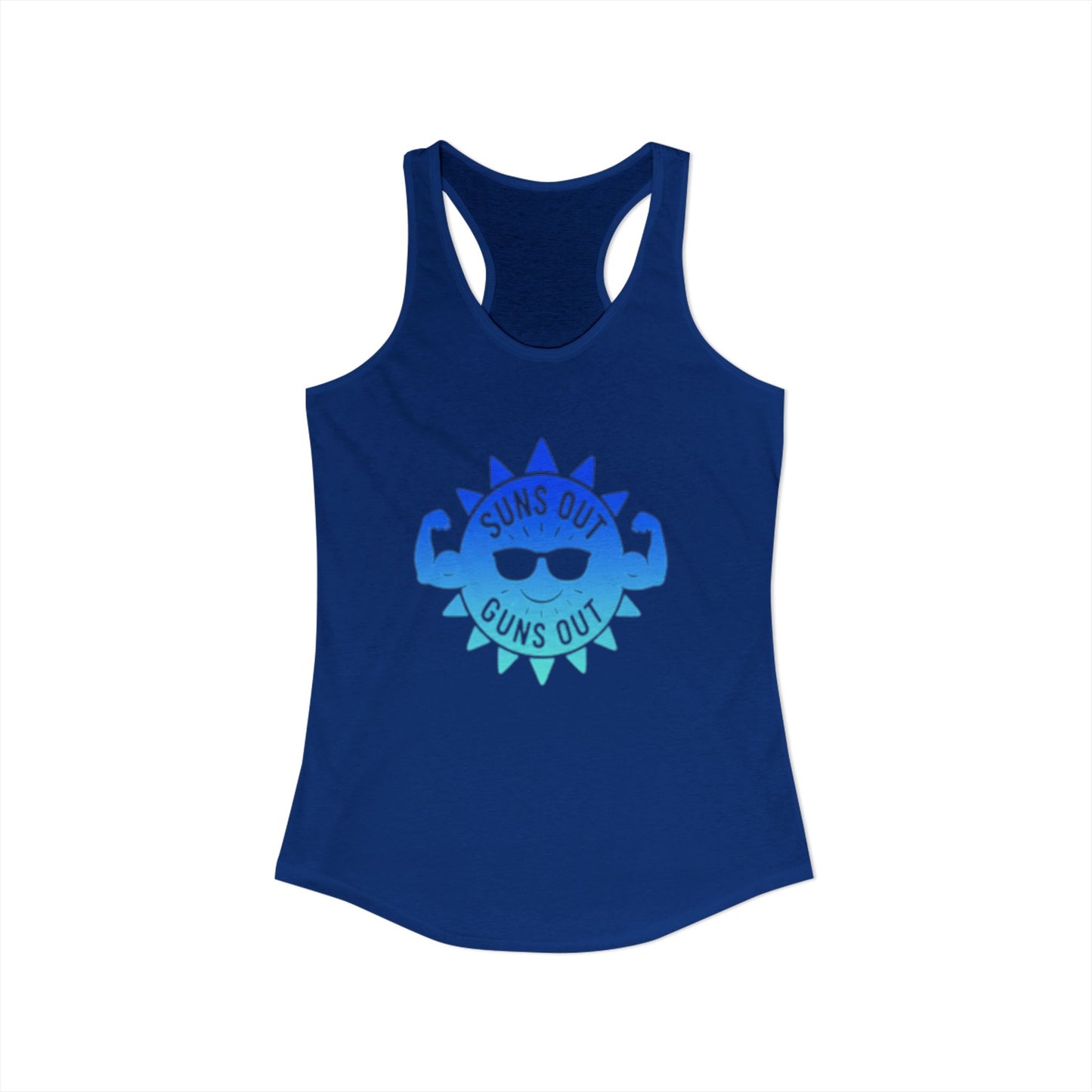 Suns Out Guns Out - Women's Ideal Racerback Tank