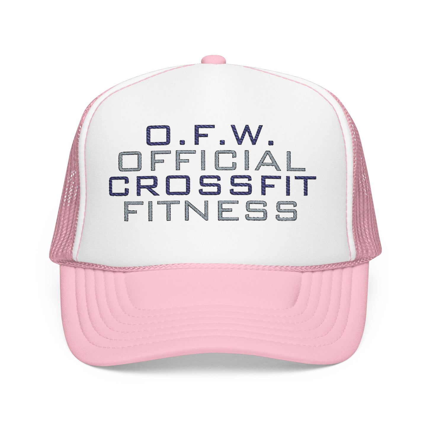 Embroidered Official CrossFit Fitness Foam Trucker Hat - O.F.W. Retro Athletic Cap