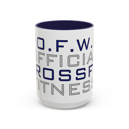 CrossFit Official Fitness Accent Coffee Mug – D.F.W. Gym Motivational Coffee Cup (11/15oz)