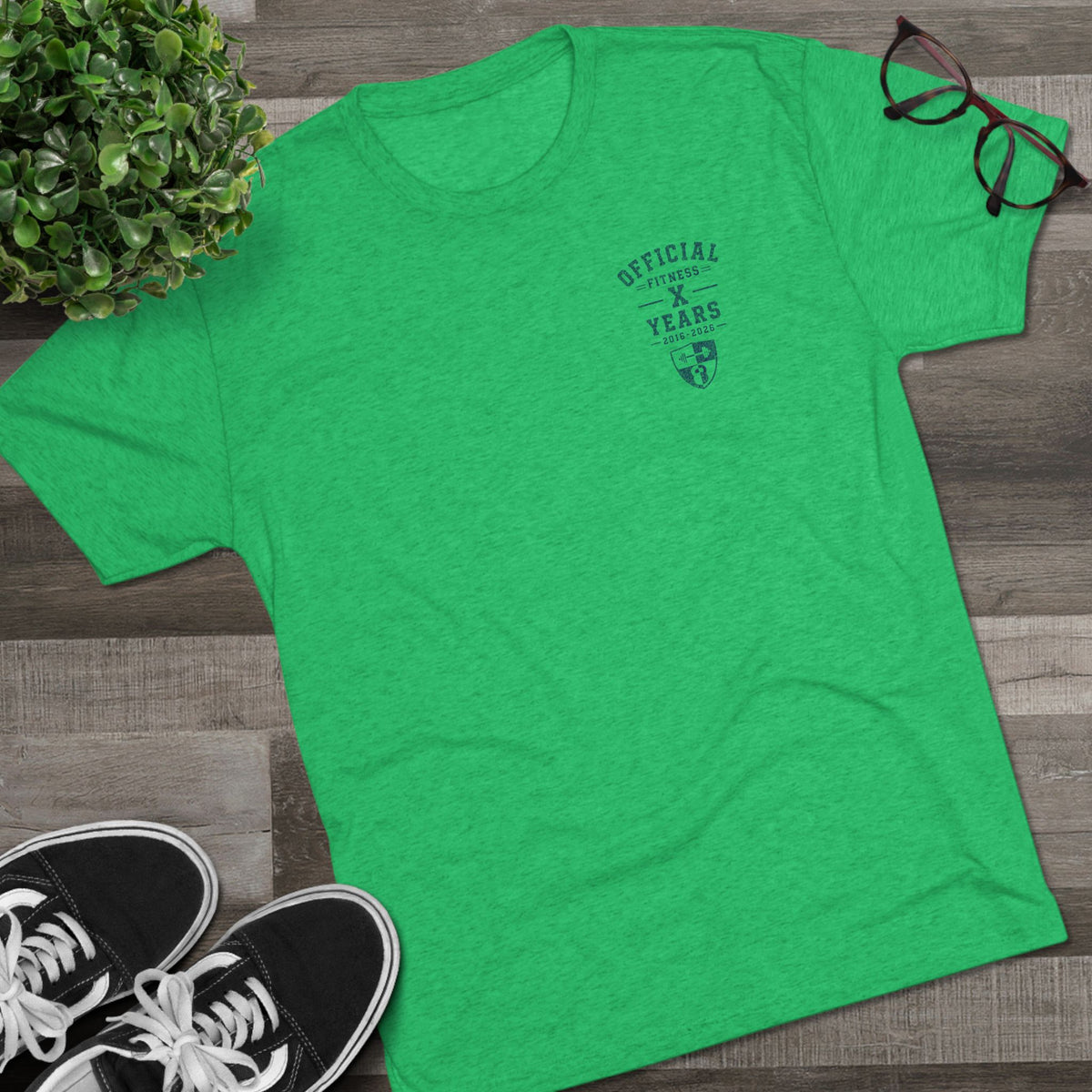 Crew Tee — 'Official' Ten Year Anniversary Vintage Shield Logo Chest Pocket T‑Shirt