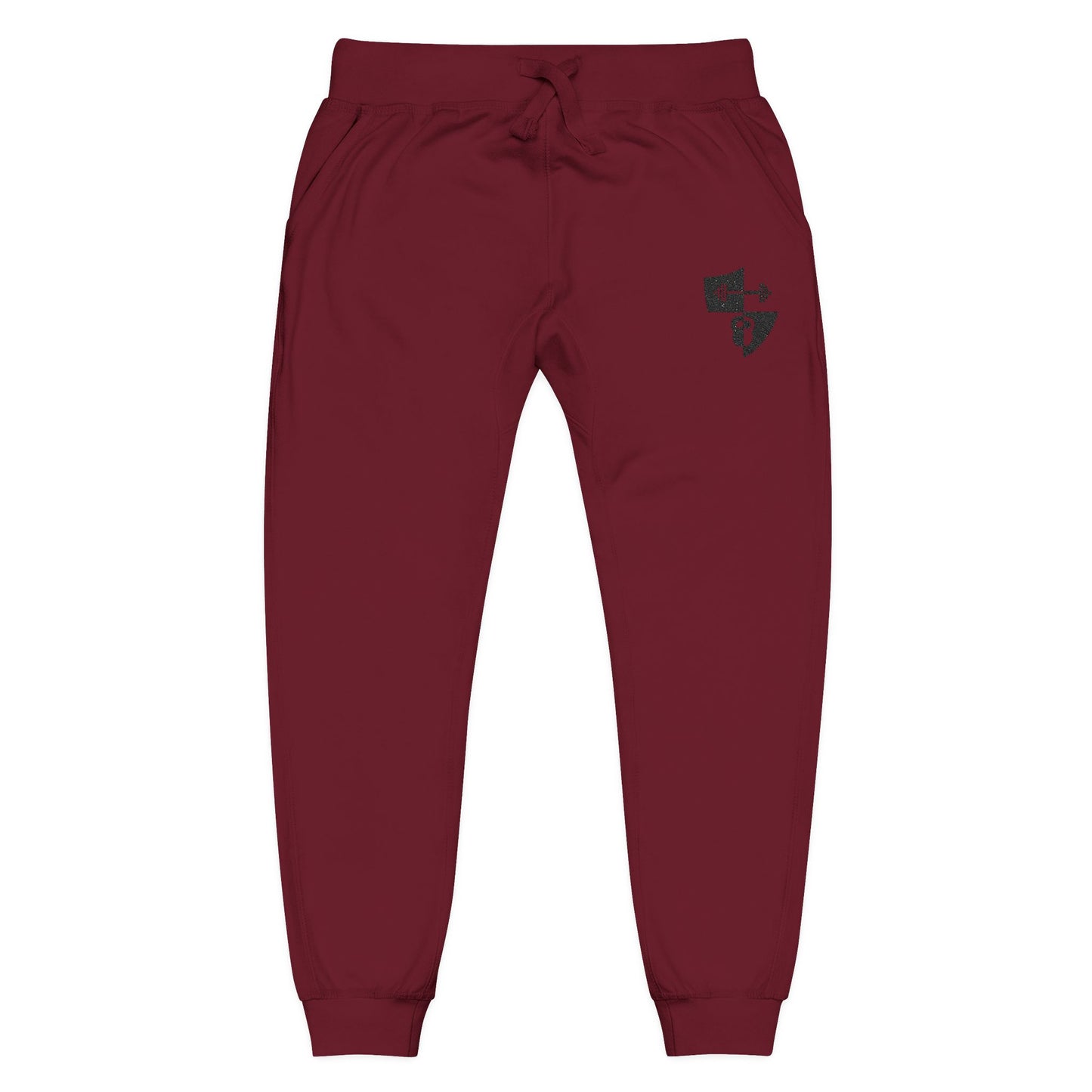 Embroidered Shield Fleece Sweatpants — Cozy Casual Loungewear