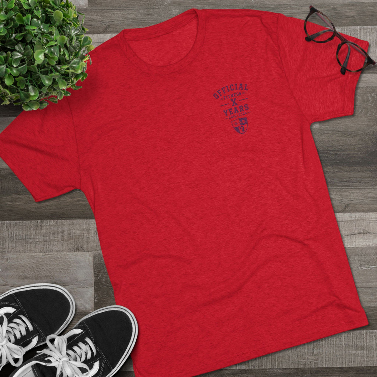 Crew Tee — 'Official' Ten Year Anniversary Vintage Shield Logo Chest Pocket T‑Shirt