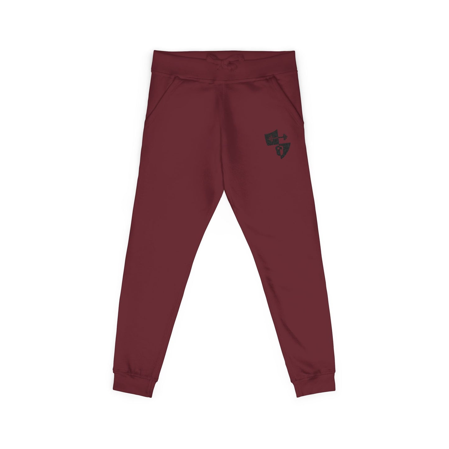 Embroidered Shield Fleece Sweatpants — Cozy Casual Loungewear