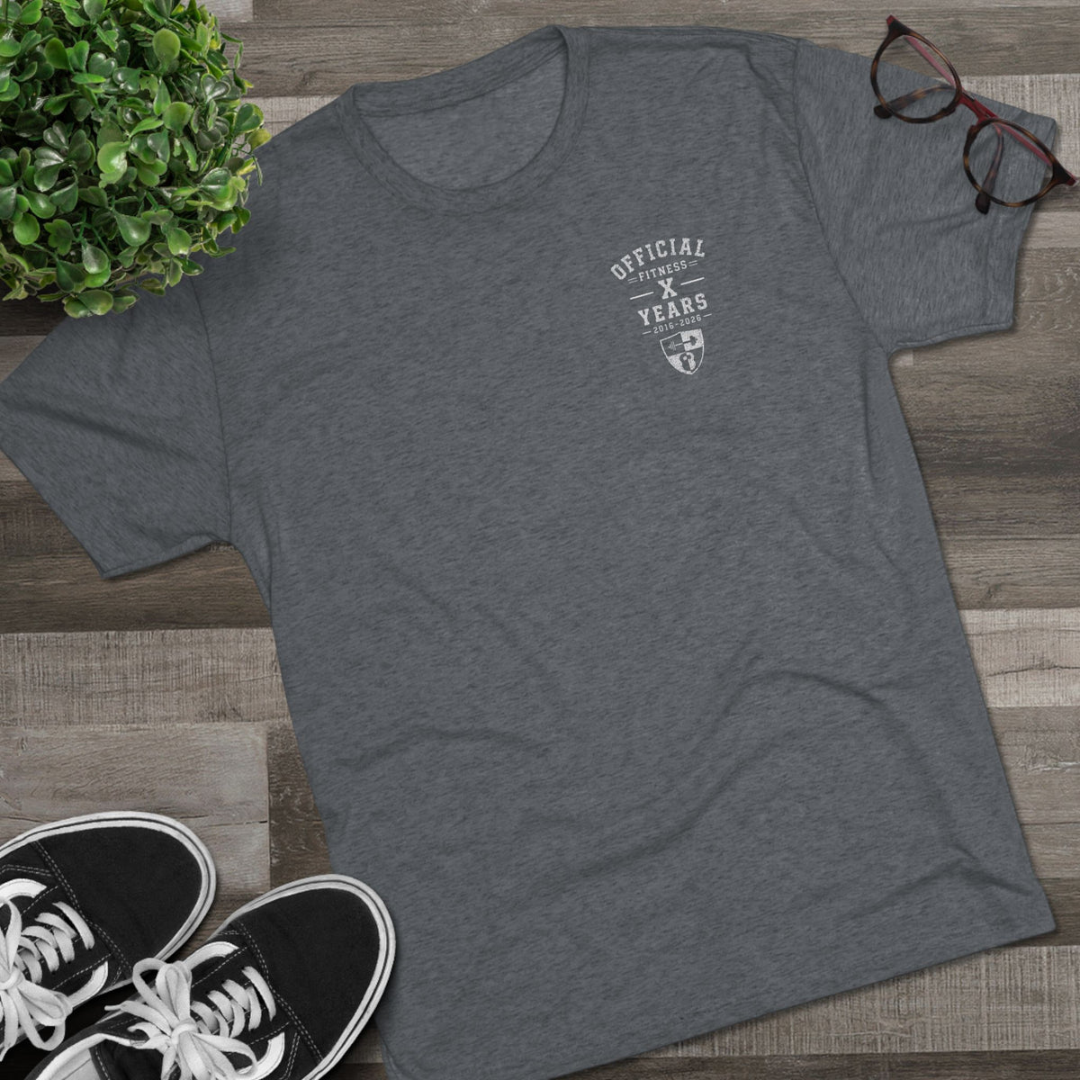 Crew Tee - 'Official' Ten Year Anniversary Vintage Shield Logo Chest Pocket T-Shirt