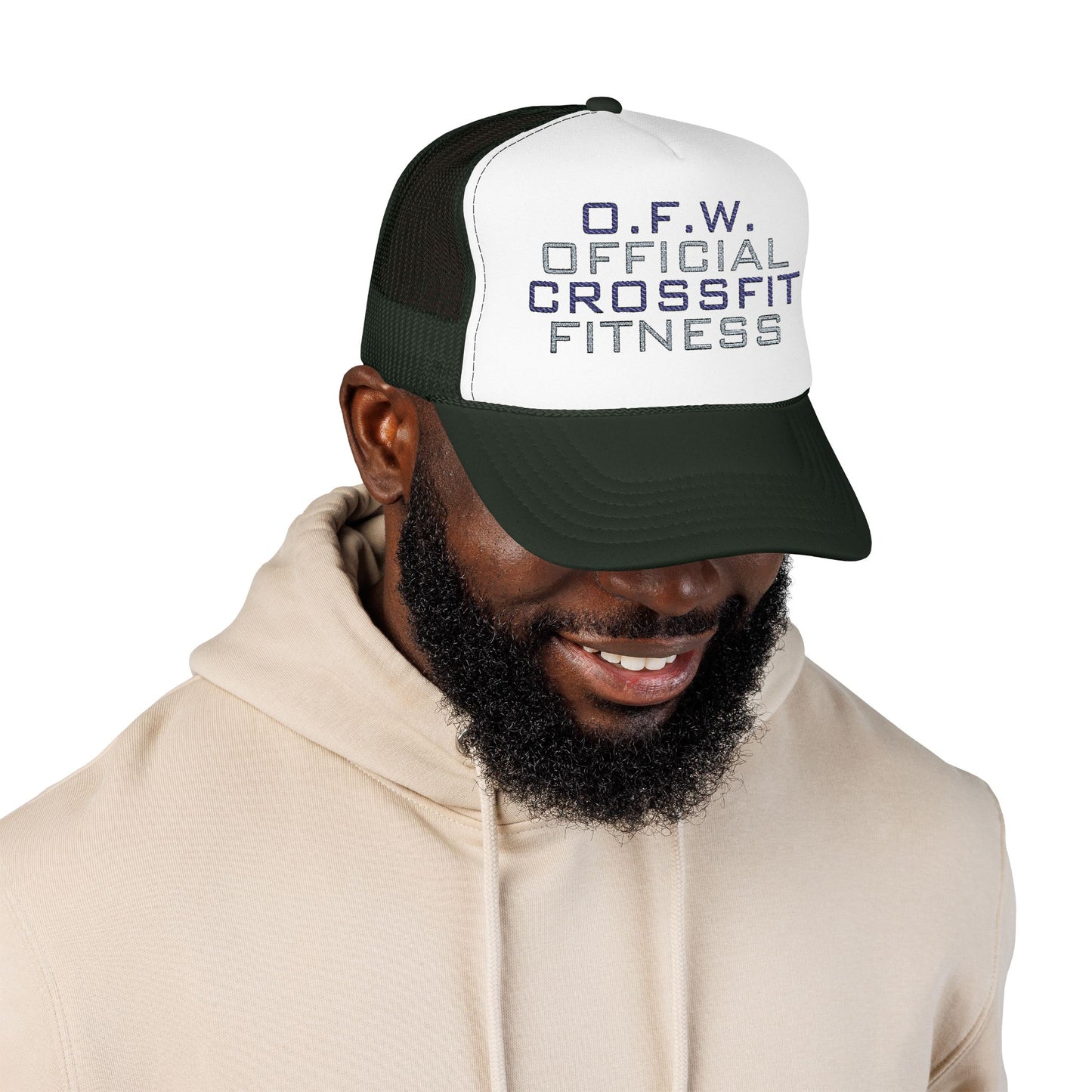 Embroidered Official CrossFit Fitness Foam Trucker Hat - O.F.W. Retro Athletic Cap