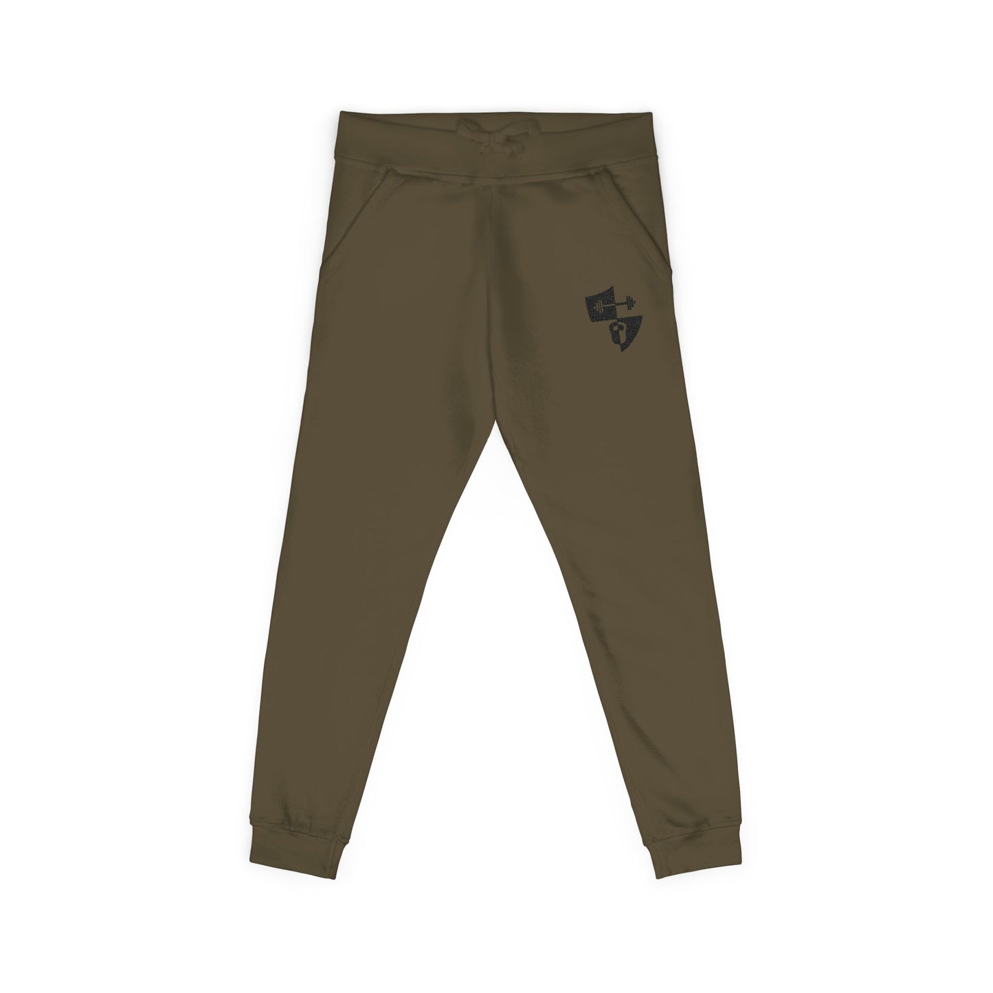 Embroidered Shield Fleece Sweatpants — Cozy Casual Loungewear
