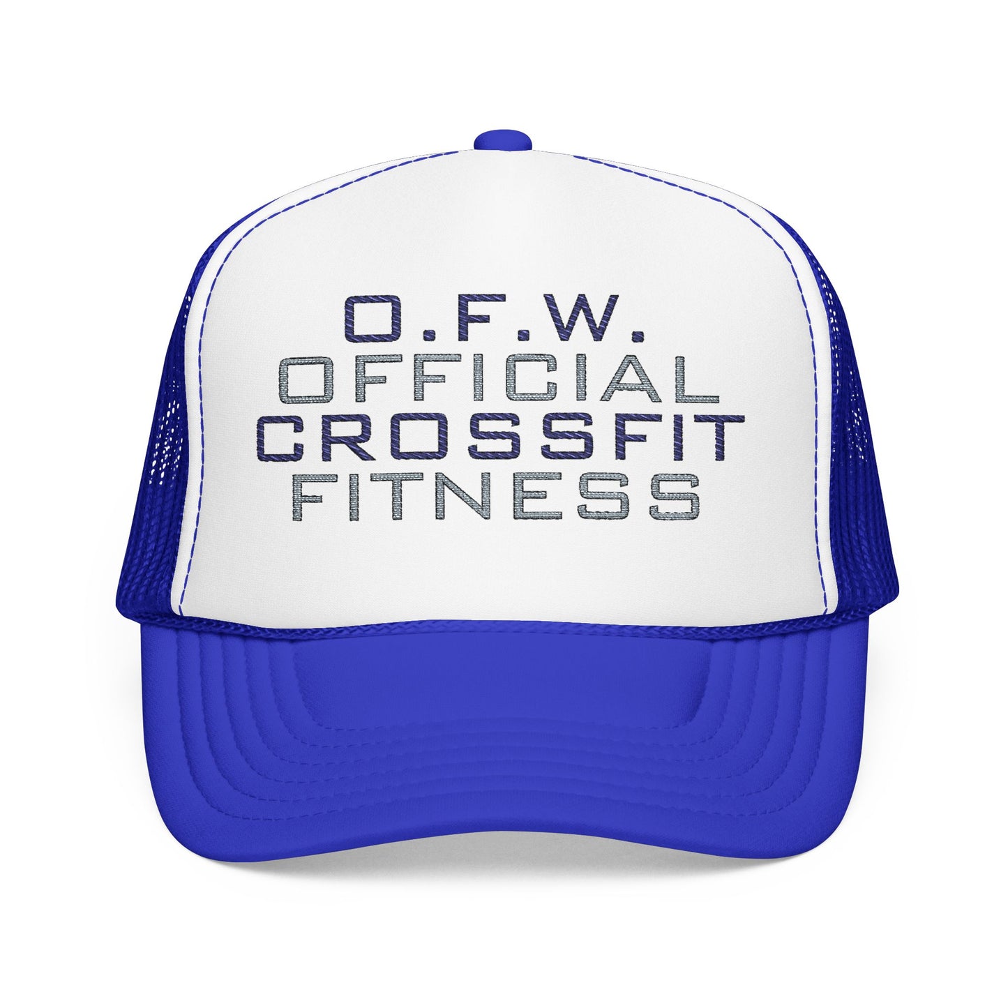 Embroidered Official CrossFit Fitness Foam Trucker Hat - O.F.W. Retro Athletic Cap