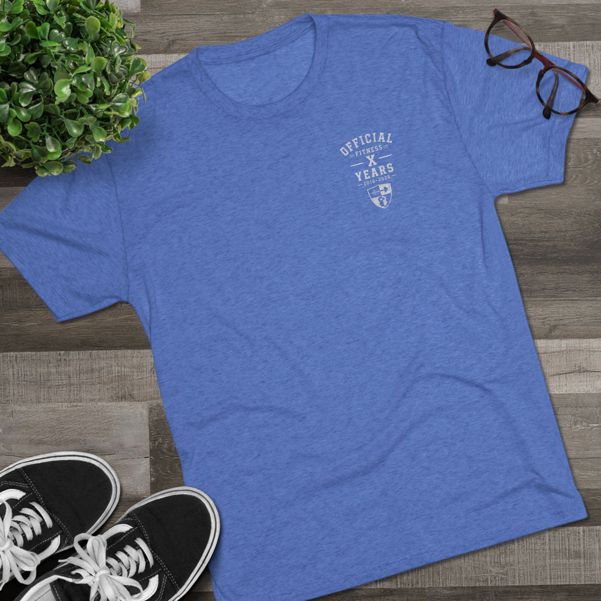 Crew Tee - 'Official' Ten Year Anniversary Vintage Shield Logo Chest Pocket T-Shirt