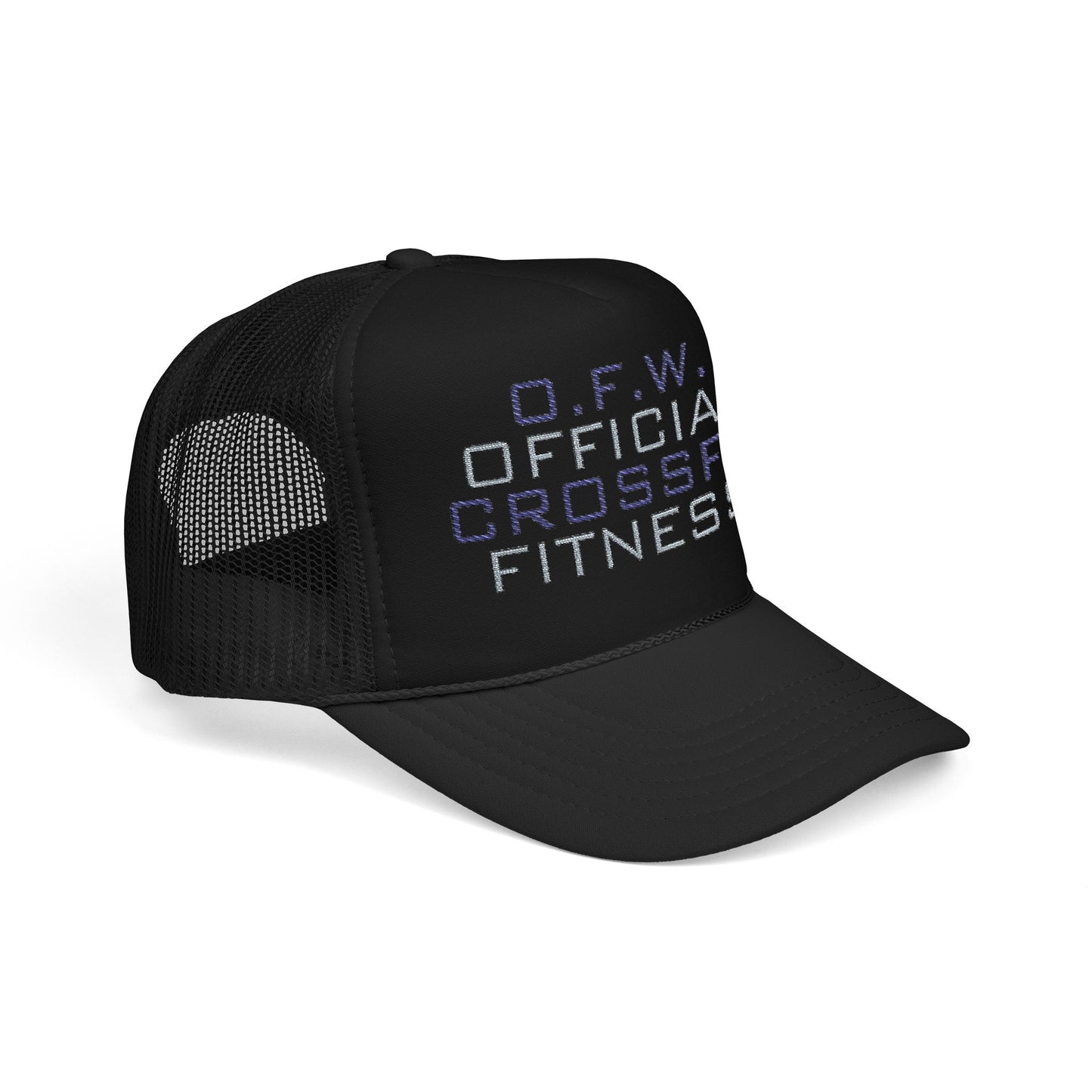 Embroidered Official CrossFit Fitness Foam Trucker Hat - O.F.W. Retro Athletic Cap