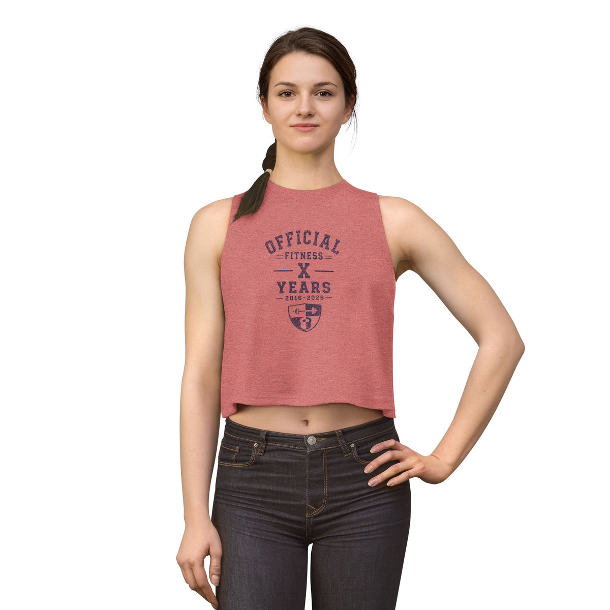 Official Fitness X Years Women's Crop Top – Anniversary Workout Tank