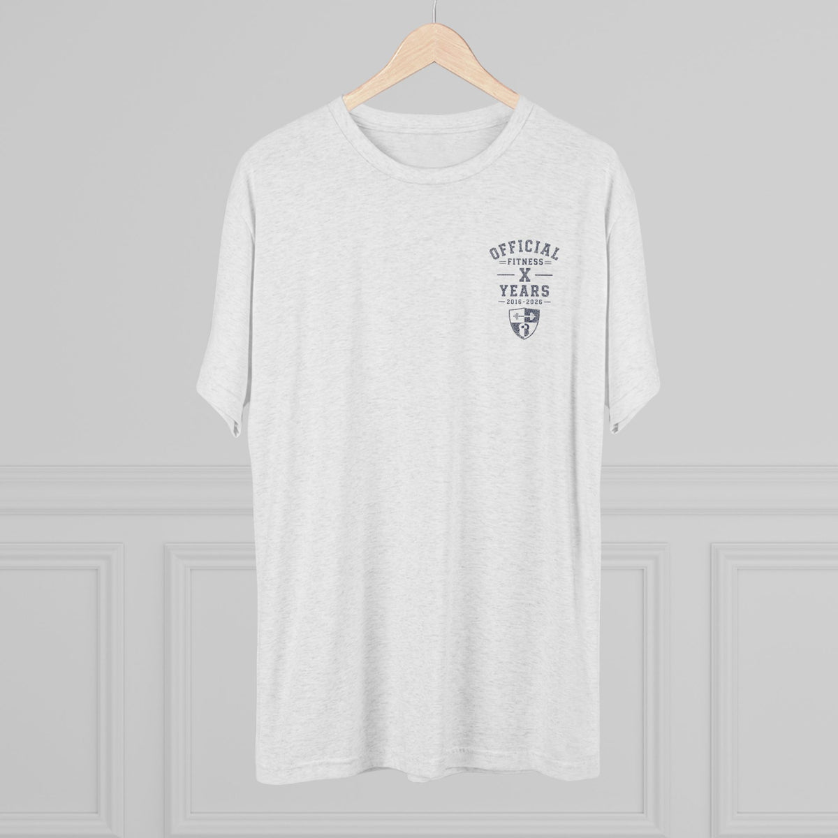 Crew Tee — 'Official' Ten Year Anniversary Vintage Shield Logo Chest Pocket T‑Shirt