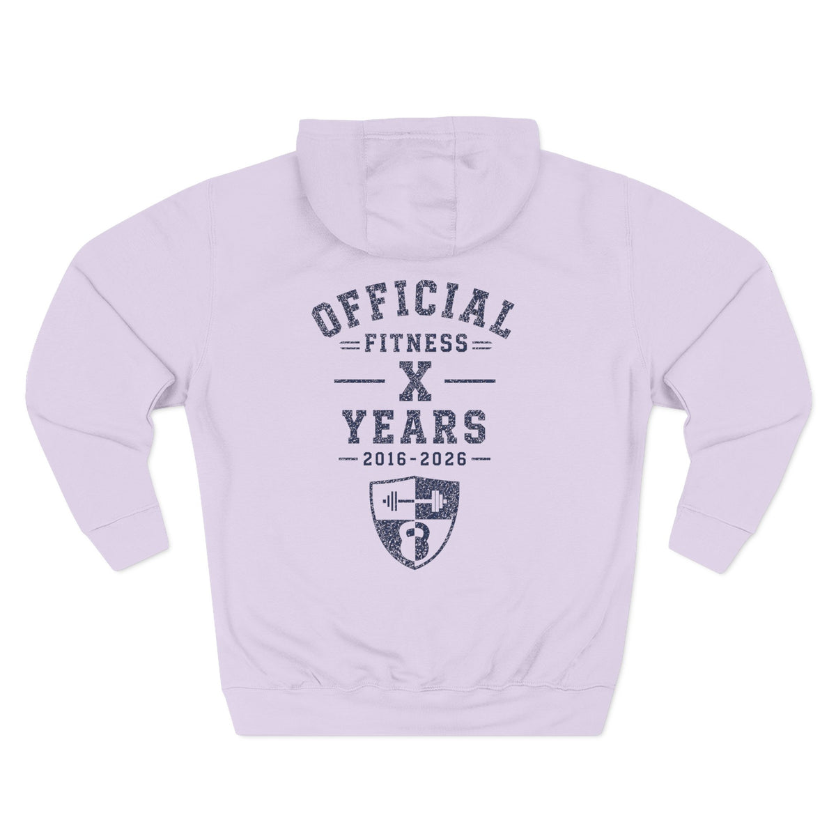 Fitness 10-Year Anniversary Hoodie — “Official Fitness X Years” Logo Pullover