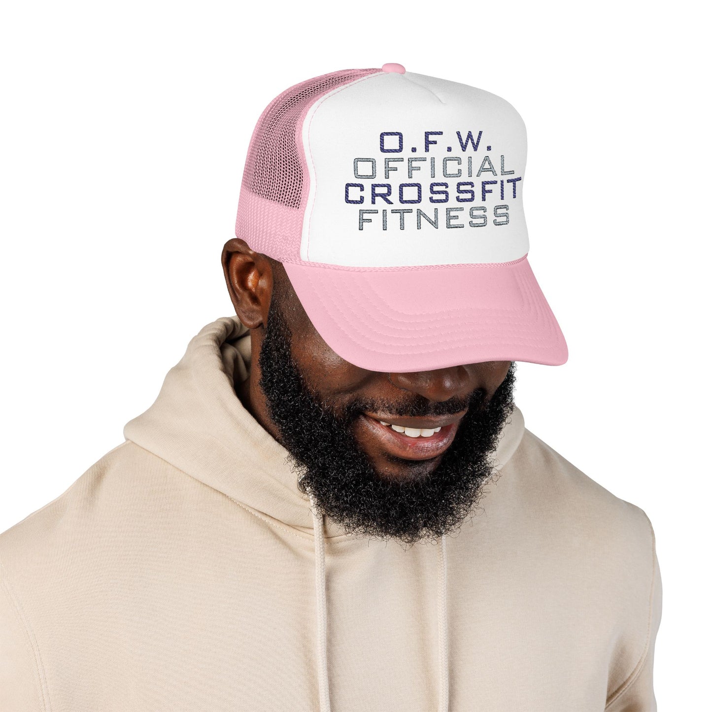 Embroidered Official CrossFit Fitness Foam Trucker Hat - O.F.W. Retro Athletic Cap