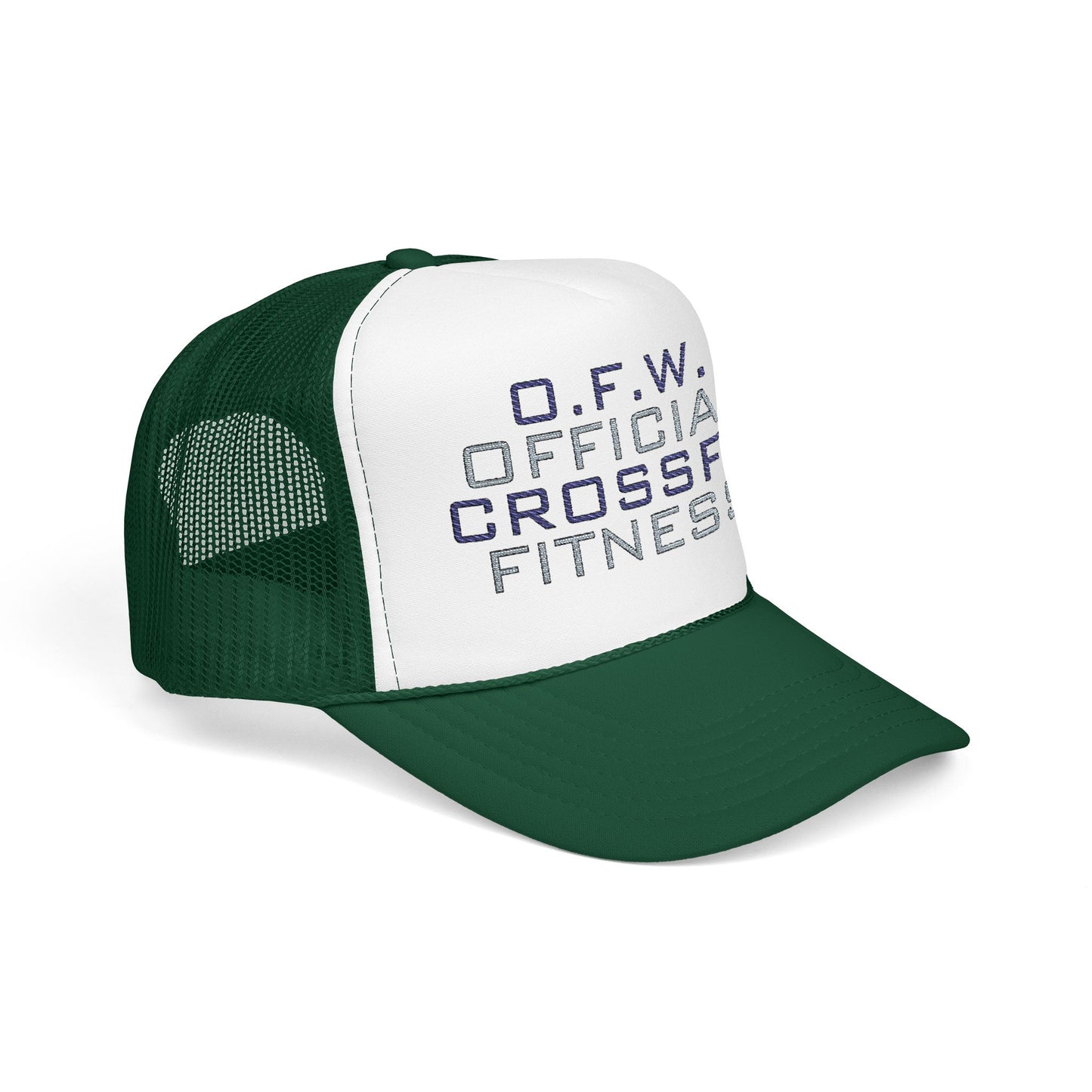 Embroidered Official CrossFit Fitness Foam Trucker Hat - O.F.W. Retro Athletic Cap