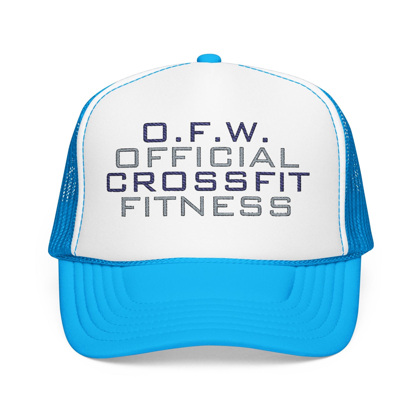 Embroidered Official CrossFit Fitness Foam Trucker Hat - O.F.W. Retro Athletic Cap