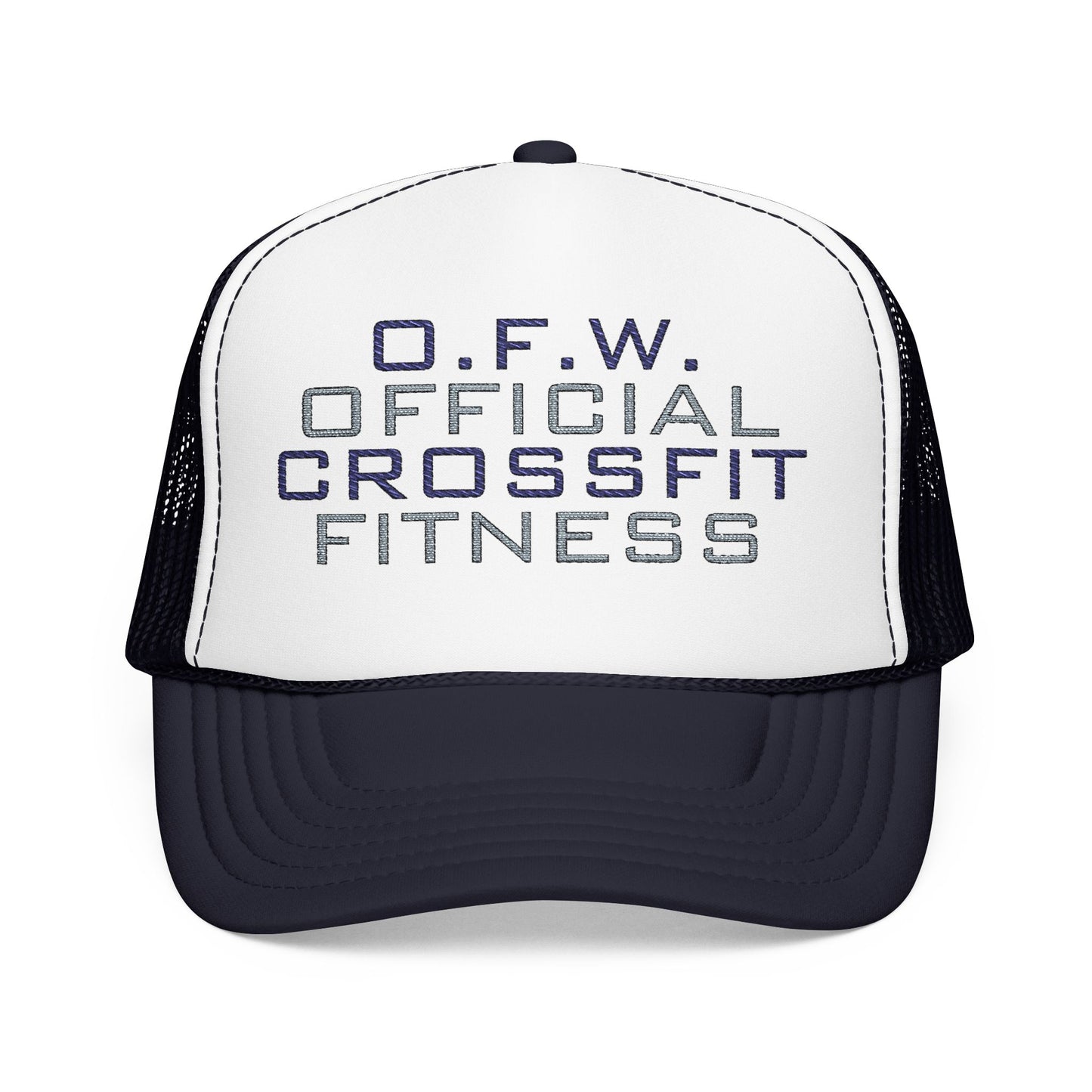 Embroidered Official CrossFit Fitness Foam Trucker Hat - O.F.W. Retro Athletic Cap