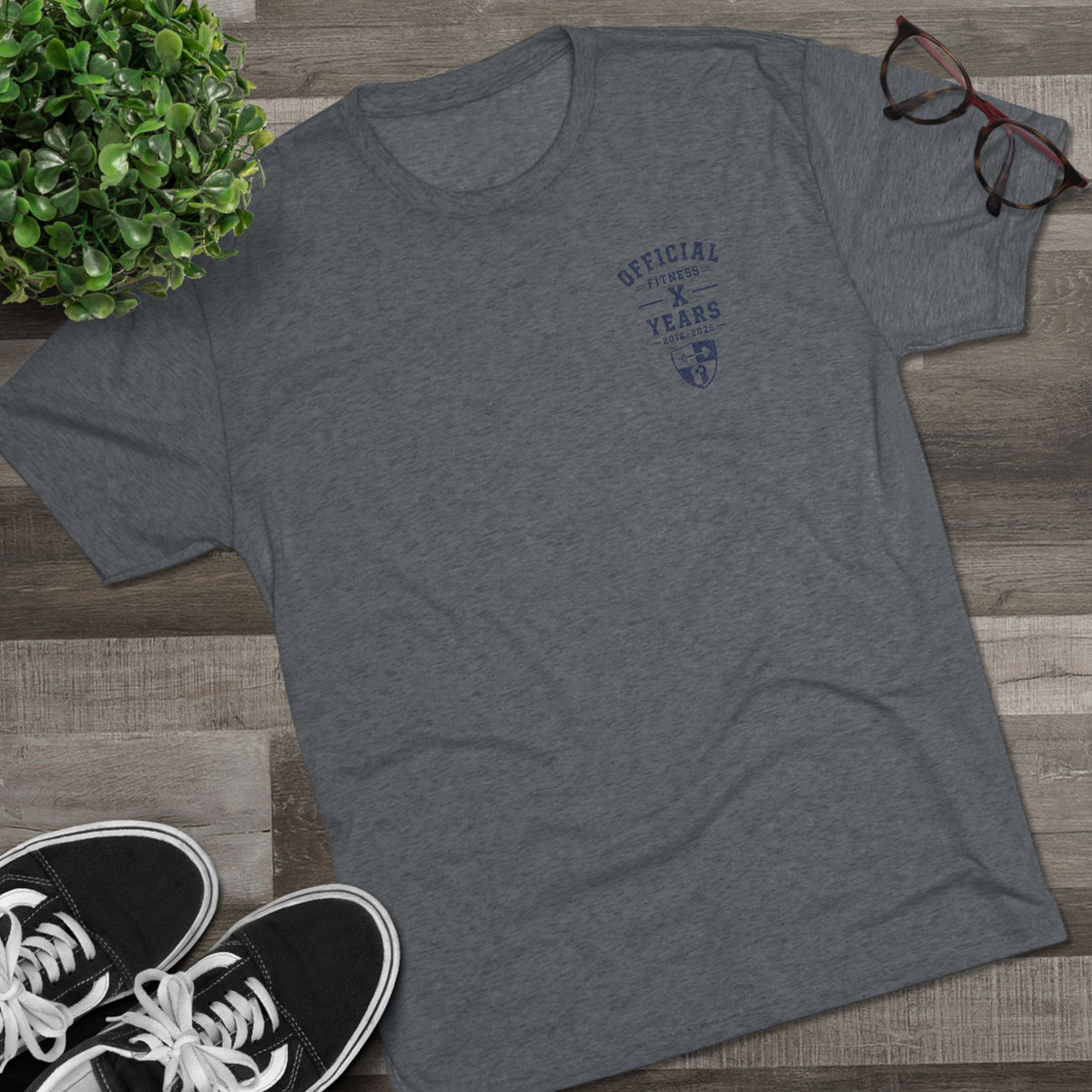 Crew Tee — 'Official' Ten Year Anniversary Vintage Shield Logo Chest Pocket T‑Shirt