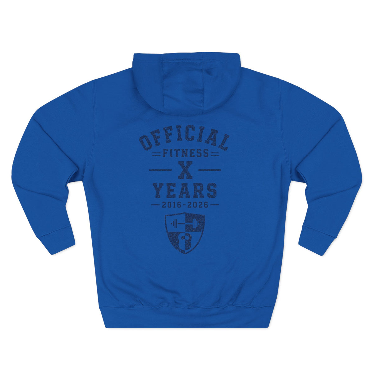 Fitness 10-Year Anniversary Hoodie — “Official Fitness X Years” Logo Pullover