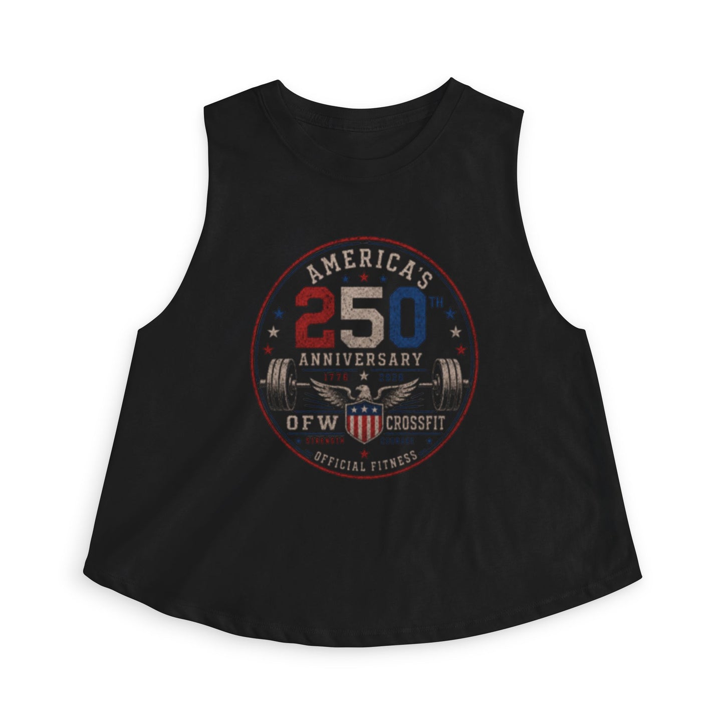 America's 250 Anniversary CrossFit Crop Top — Patriotic Fitness Tank