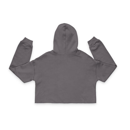 Cropped Hoodie — Subtle Monochrome Geometric Logo for Women's Streetwear