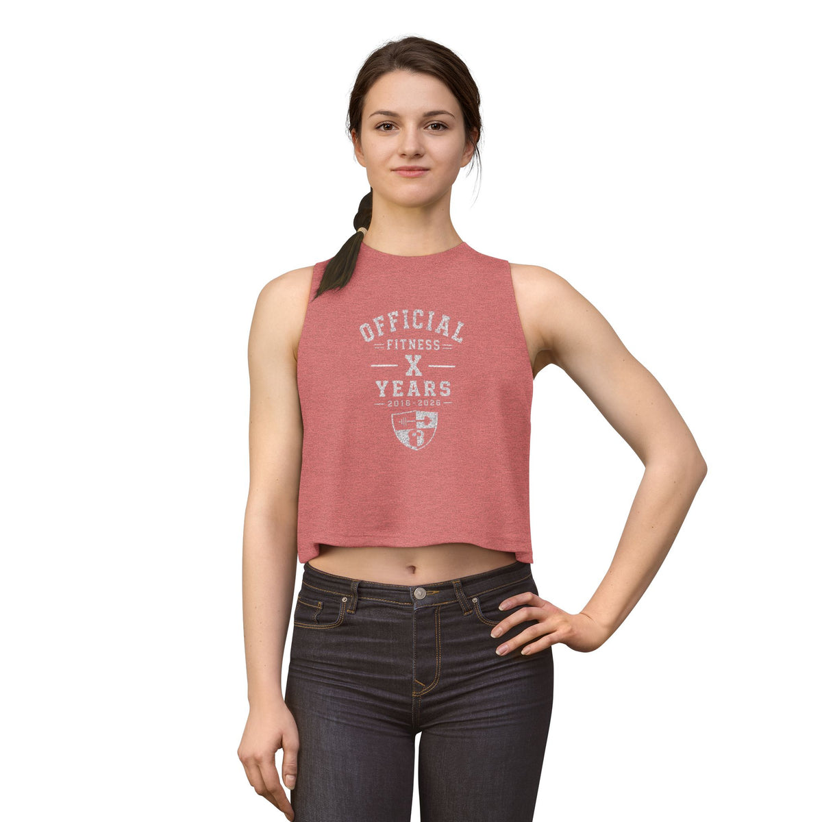 Official Fitness X Years Women's Crop Top — Vintage Athletic Champion Tank