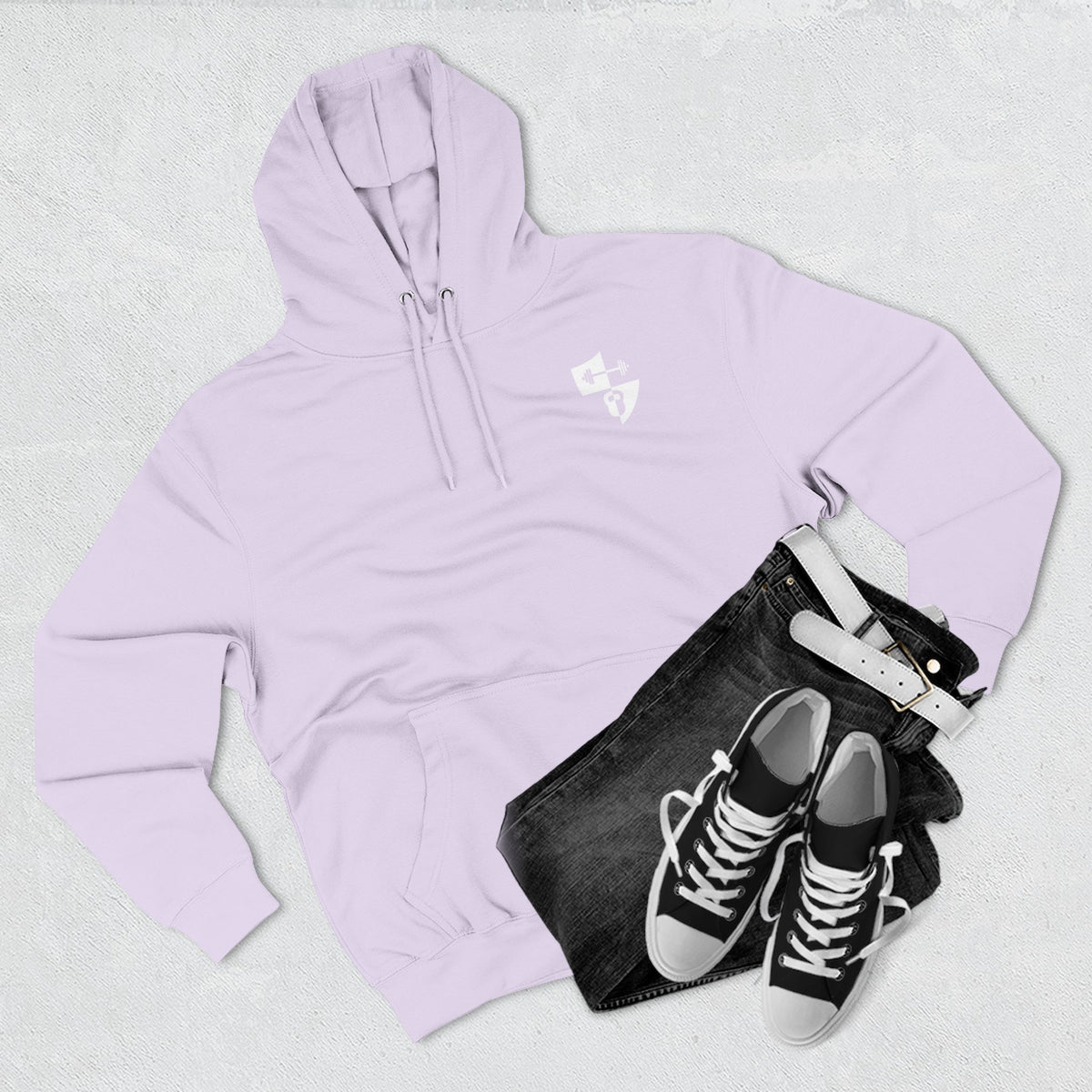Anniversary Hoodie — Small Chest Logo Fleece Pullover
