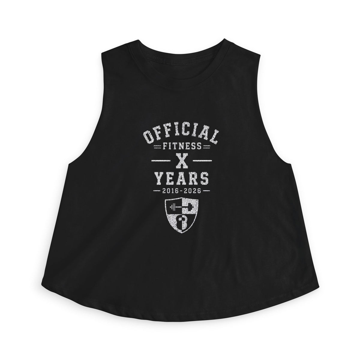 Official Fitness X Years Women's Crop Top — Vintage Athletic Champion Tank