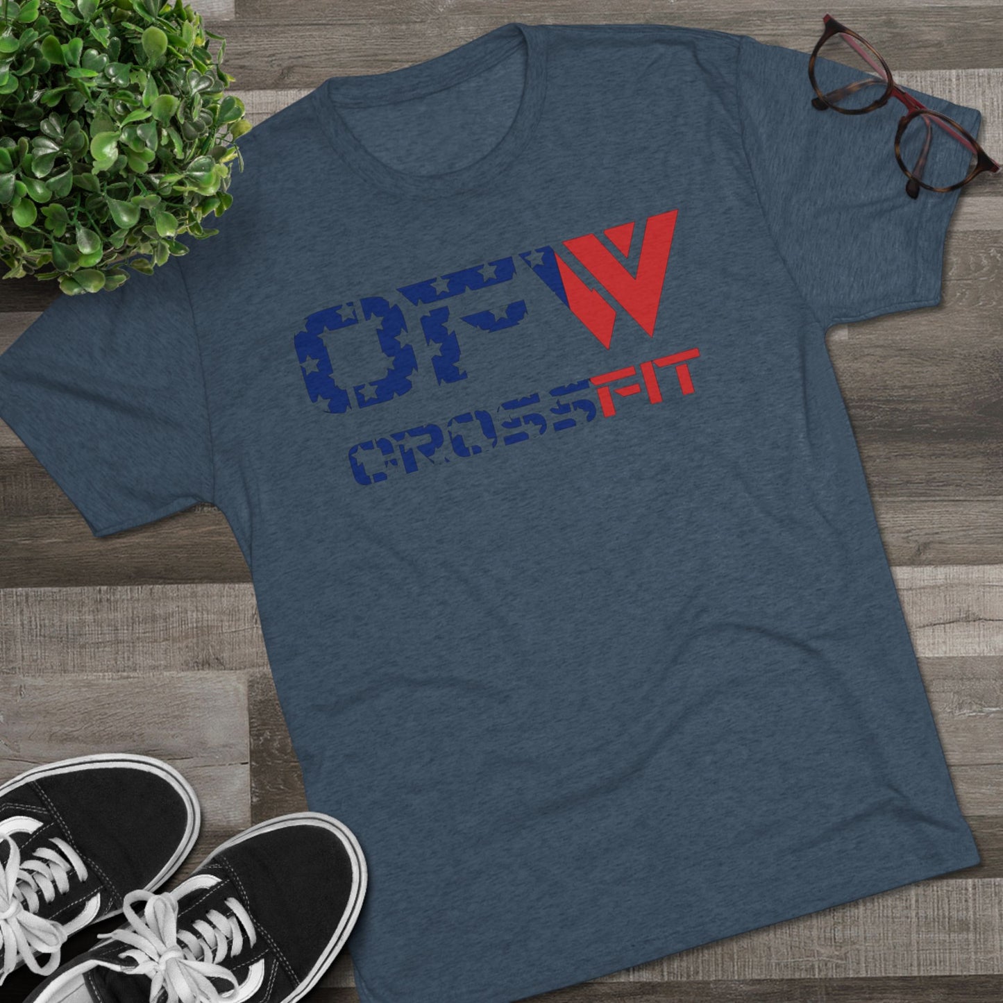 OFW CrossFit Patriotic Tee — American Flag Workout Shirt