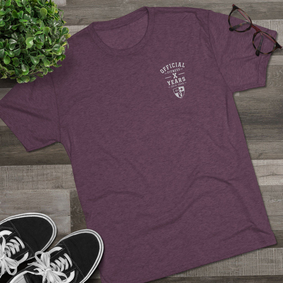 Crew Tee - 'Official' Ten Year Anniversary Vintage Shield Logo Chest Pocket T-Shirt