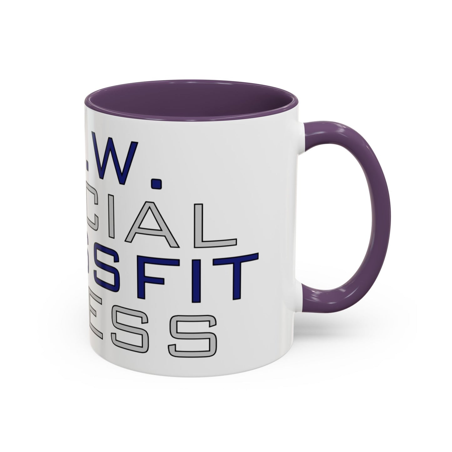 CrossFit Official Fitness Accent Coffee Mug – D.F.W. Gym Motivational Coffee Cup (11/15oz)