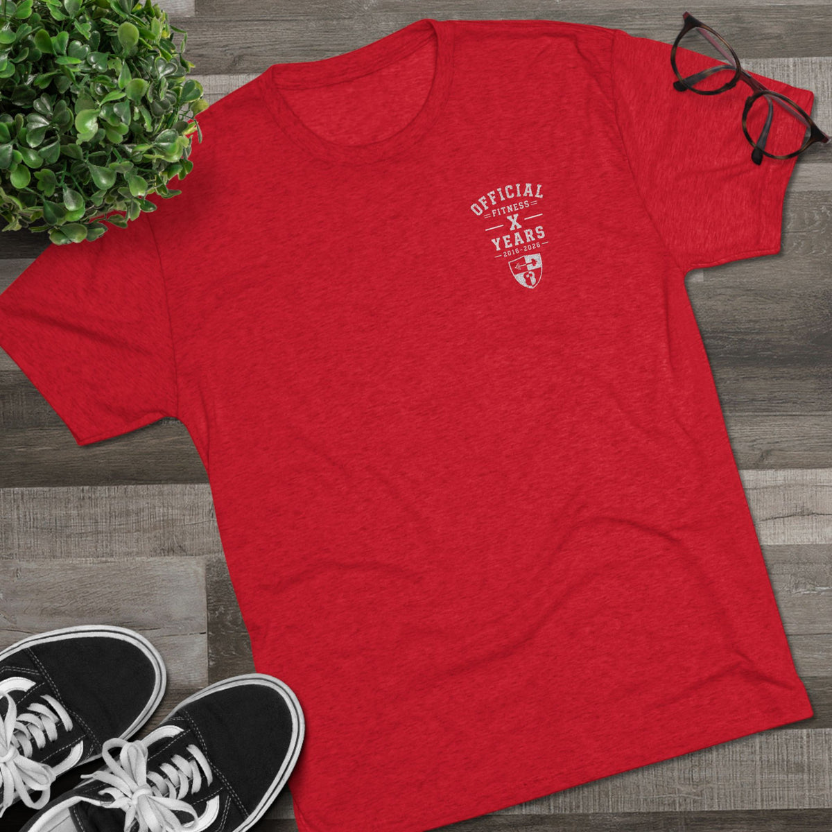 Crew Tee - 'Official' Ten Year Anniversary Vintage Shield Logo Chest Pocket T-Shirt