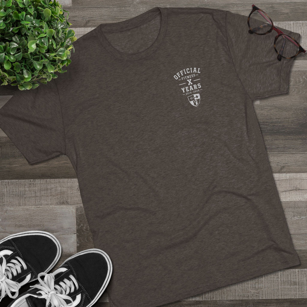 Crew Tee - 'Official' Ten Year Anniversary Vintage Shield Logo Chest Pocket T-Shirt