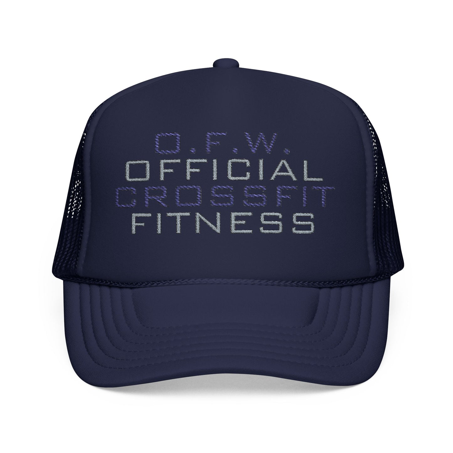 Embroidered Official CrossFit Fitness Foam Trucker Hat - O.F.W. Retro Athletic Cap