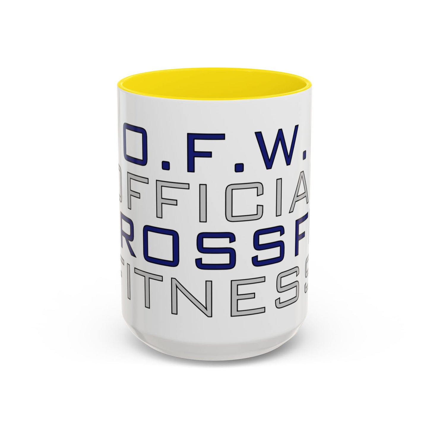 CrossFit Official Fitness Accent Coffee Mug – D.F.W. Gym Motivational Coffee Cup (11/15oz)