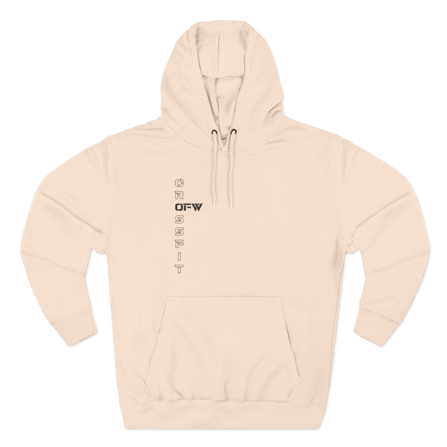 OFW CrossFit Flag Hoodie — Distressed American Flag with Barbell Shield