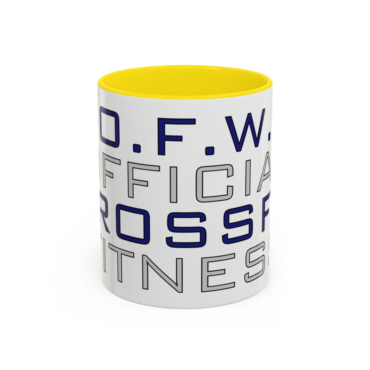 CrossFit Official Fitness Accent Coffee Mug – D.F.W. Gym Motivational Coffee Cup (11/15oz)