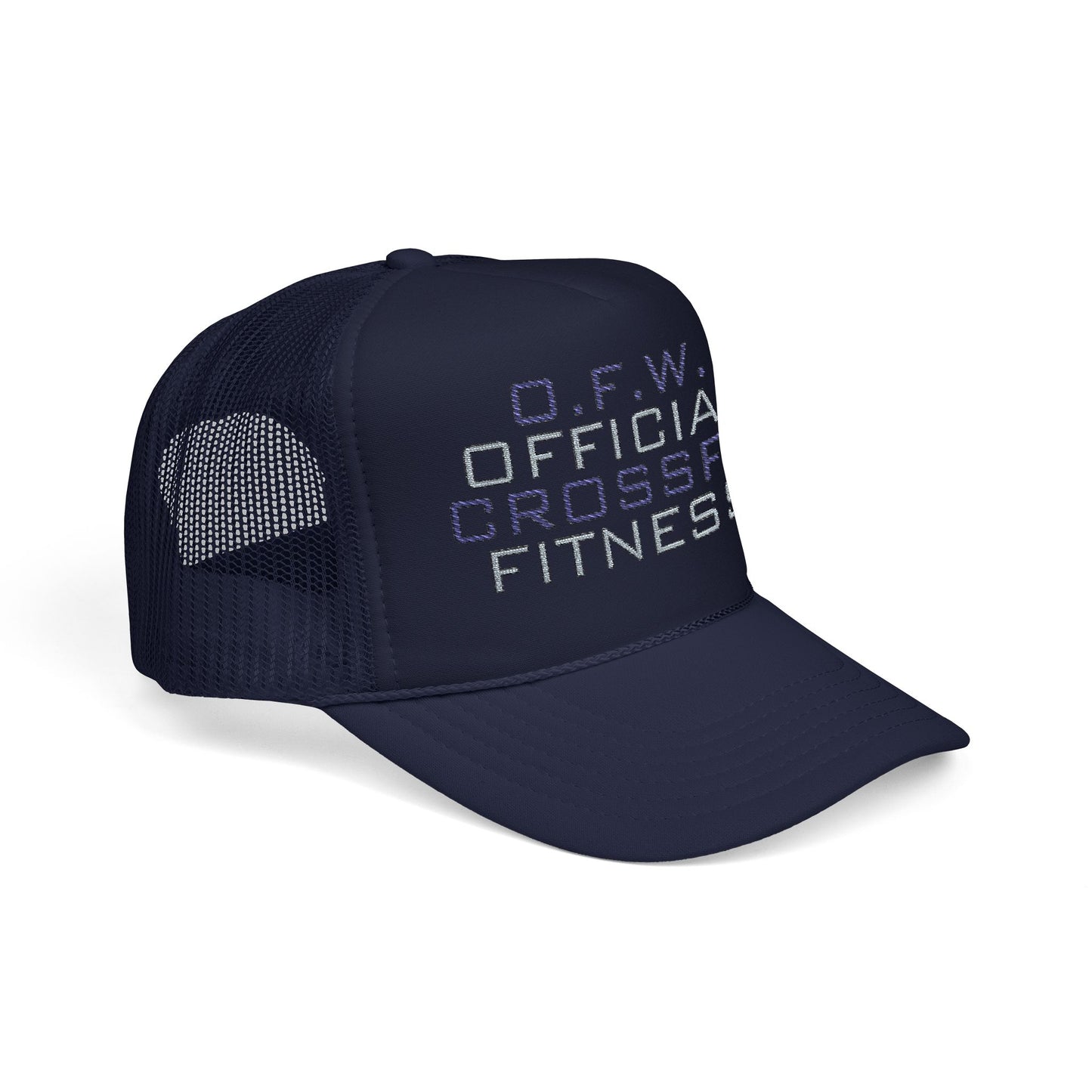 Embroidered Official CrossFit Fitness Foam Trucker Hat - O.F.W. Retro Athletic Cap